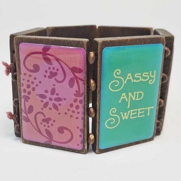 Disney Tinker Bell Wooden Chunky Bracelet - Picture 3 of 10